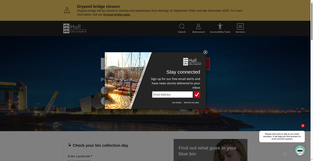 Security scan screenshot of https://www.hull.gov.uk/