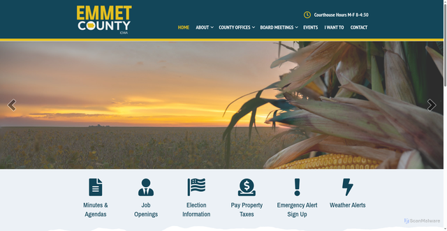 Security scan screenshot of https://emmetcountyia.gov/