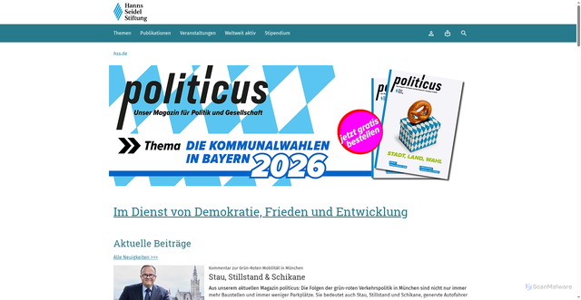 Security scan screenshot of https://www.hss.de/