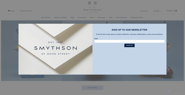 Security scan screenshot of https://enquiries.smythson.com