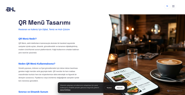 Security scan screenshot of https://bhl-grup.pages.dev/qr-menu-tasarimi.html