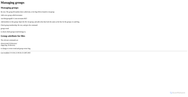 Security scan screenshot of https://gtsvn.uit.no/langtech/trunk/techdoc/system/groups.html