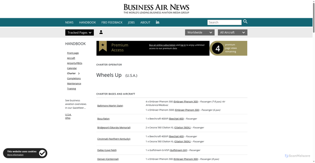 Security scan screenshot of https://www.businessairnews.com/hb_charterpage.html?recnum=13398