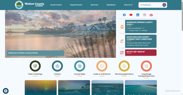 Security scan screenshot of https://mywaltonfl.gov/