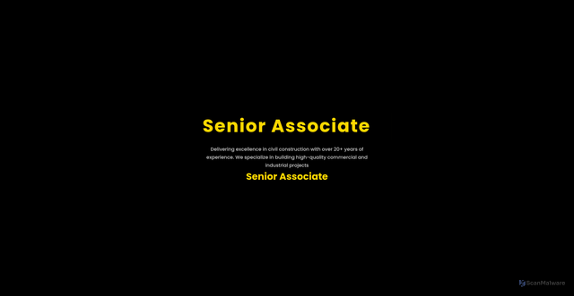 Security scan screenshot of https://seniorassociateconstructions-mj0ugqf98z.edgeone.app/