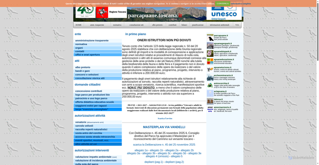 Security scan screenshot of https://www.parcapuane.toscana.it