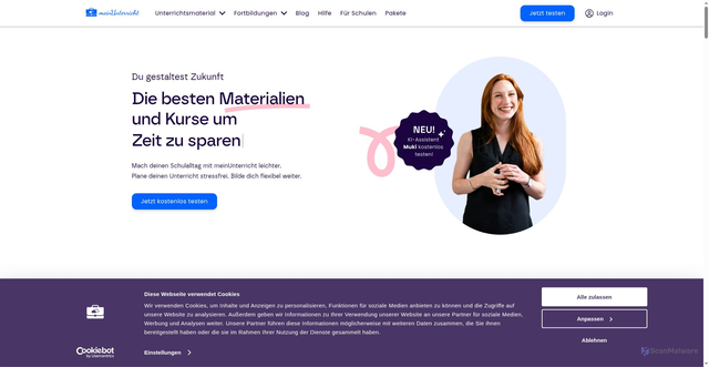 Security scan screenshot of https://meinunterricht.de