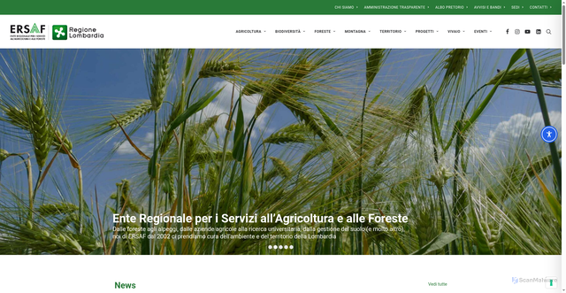 Security scan screenshot of https://www.ersaf.lombardia.it/