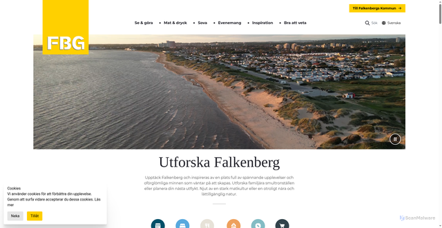 Security scan screenshot of http://www.falkenberg.se/