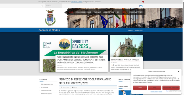 Security scan screenshot of https://www.comune.floridia.sr.it/