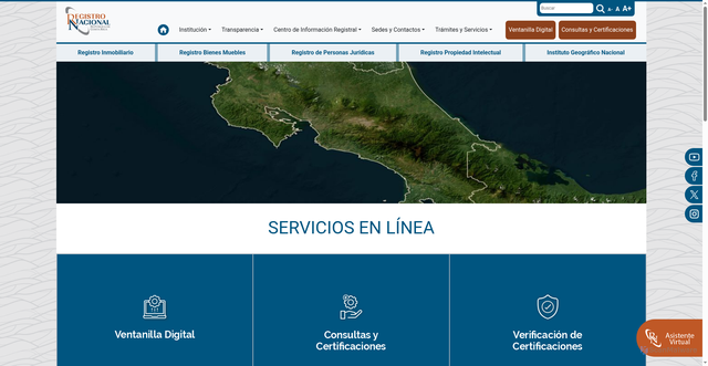 Security scan screenshot of https://registronacional.go.cr