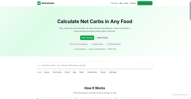 Security scan screenshot of https://netcarbcalc.com/
