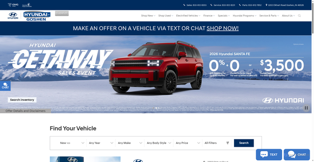 Security scan screenshot of https://www.goshenhyundai.com/