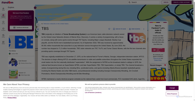 Security scan screenshot of https://laskon.fandom.com/wiki/TBS