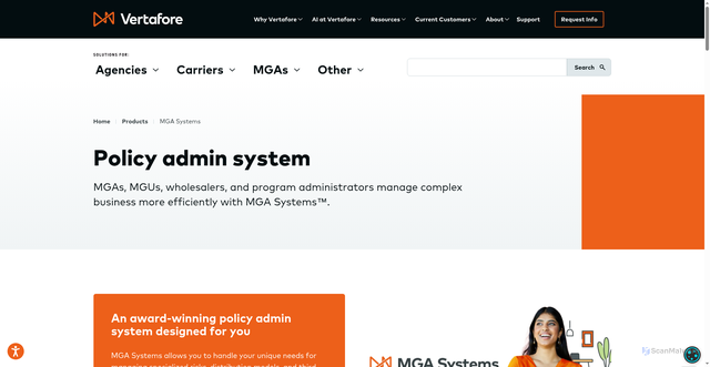 Security scan screenshot of https://mgasystems.com
