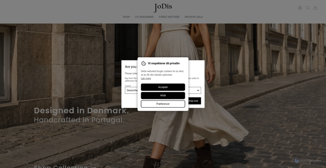 Security scan screenshot of https://jodisshoes.se