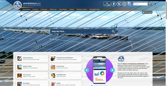 Security scan screenshot of https://www.jacksonville.gov/