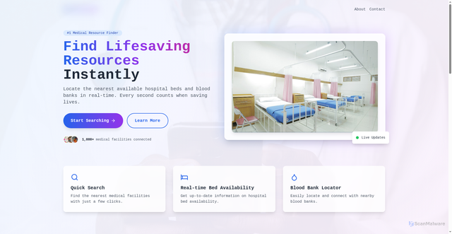 Security scan screenshot of http://med-connect.pages.dev/