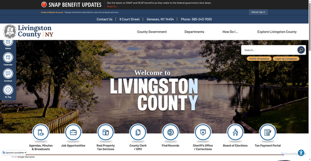 Security scan screenshot of https://livingstoncountyny.gov/