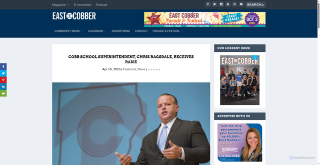 Security scan screenshot of https://eastcobber.com/cobb-superintendent-chris-ragsdale/