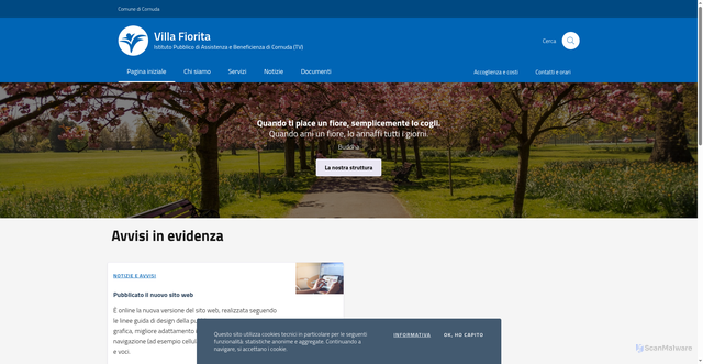 Security scan screenshot of https://www.ipabvillafiorita.it/
