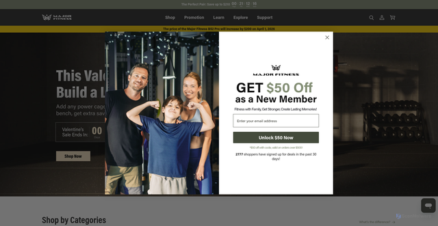 Security scan screenshot of https://www.majorfitness.com