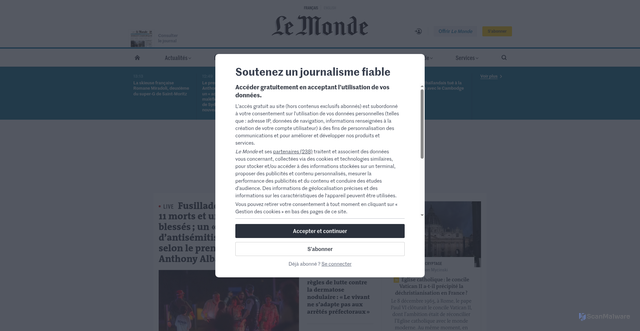 Security scan screenshot of https://www.clients-smspickup.com/