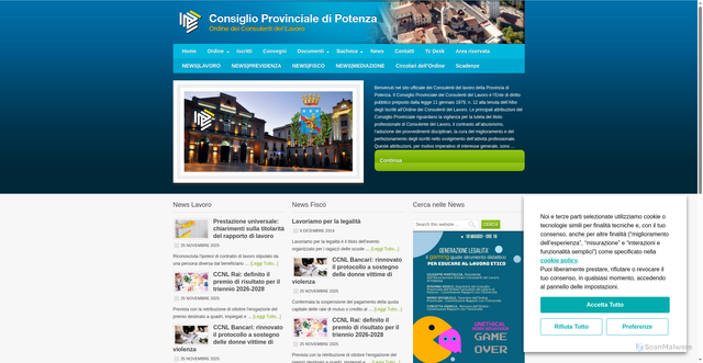 Security scan screenshot of https://www.cdlpotenza.it/