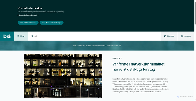 Security scan screenshot of https://bra.se/