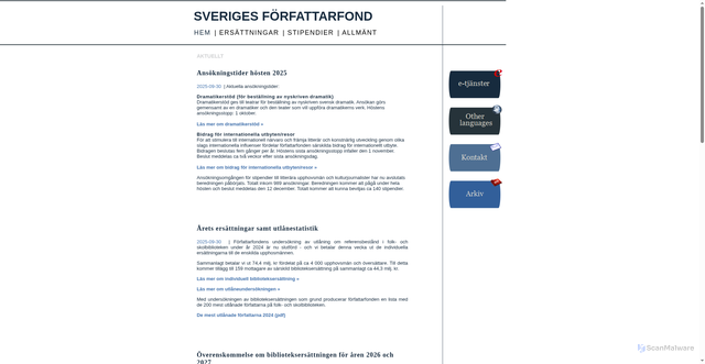 Security scan screenshot of https://www.svff.se/