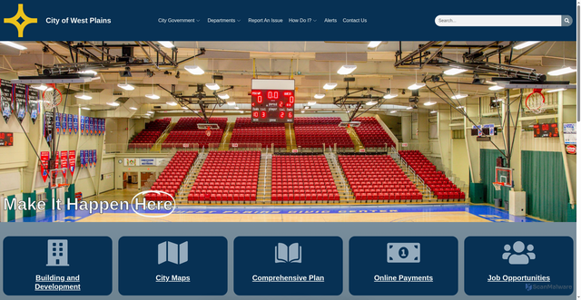 Security scan screenshot of https://westplains.gov/