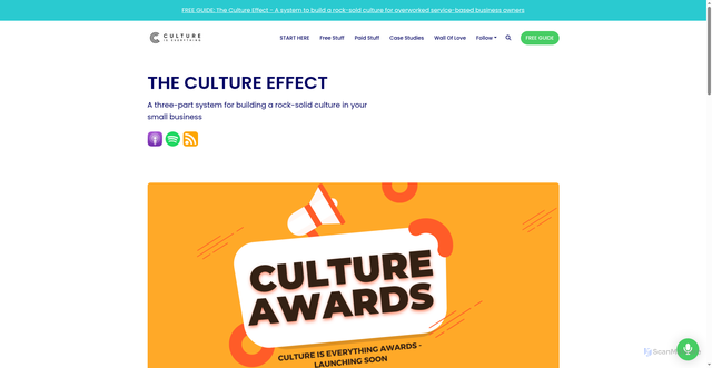 Security scan screenshot of https://thecultureeffect.com
