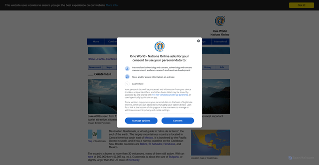 Security scan screenshot of https://www.nationsonline.org/oneworld/guatemala.htm