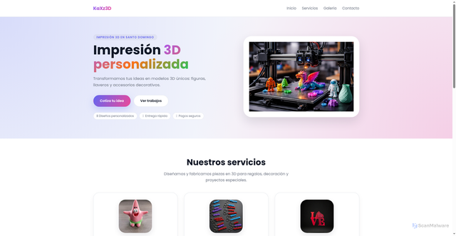 Security scan screenshot of http://kaxz3d.pages.dev/