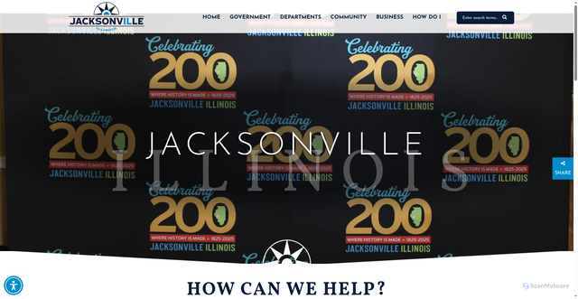 Security scan screenshot of https://jacksonvilleil.gov/