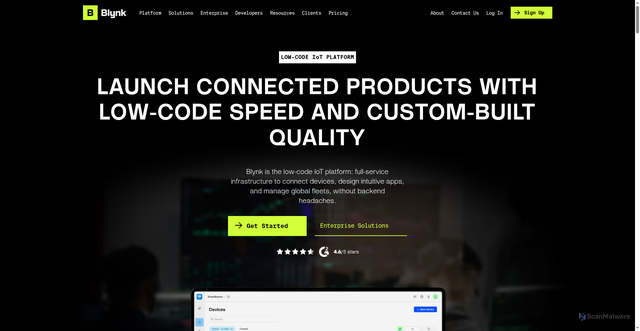 Security scan screenshot of https://blynk.cc