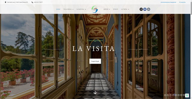 Security scan screenshot of https://www.villaserra.it/