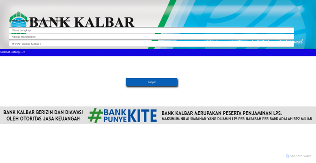 Security scan screenshot of https://klbrinfo2025.web.app/