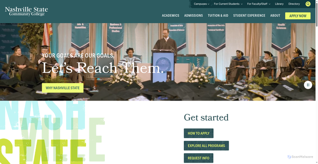 Security scan screenshot of https://www.nscc.edu/
