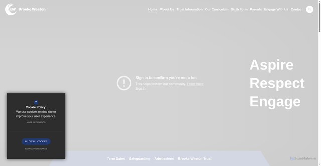 Security scan screenshot of http://www.brookeweston.org
