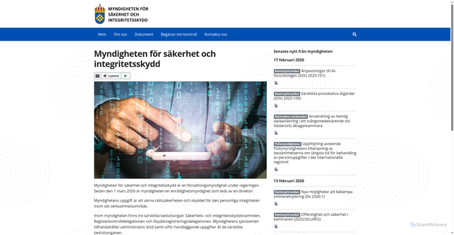 Security scan screenshot of https://www.msi.se/