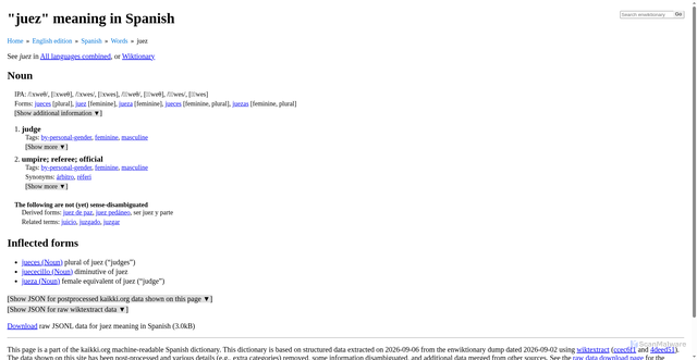 Security scan screenshot of https://kaikki.org/dictionary/Spanish/meaning/j/ju/juez.html