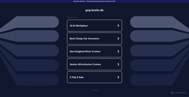 Security scan screenshot of http://ww16.gvg-koeln.de/?sub1=20260220-0520-04d8-aa94-5a7565764365