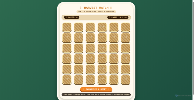 Security scan screenshot of https://harvestmatch-k5qoo6gy76.edgeone.app/