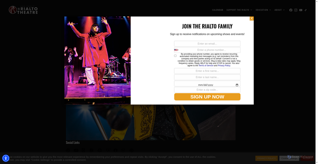 Security scan screenshot of https://www.rialtotheatre.com/tm-attraction/david-lee-roth/