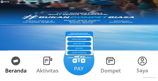 Security scan screenshot of https://aktifkan-ma-di-paylater.netlify.app/
