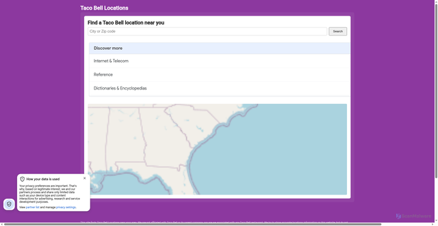 Security scan screenshot of https://tacobell.locationsmap.com/