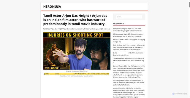 Security scan screenshot of https://asunoreh.pages.dev/posts/tamil-actor-arjun-das-height/