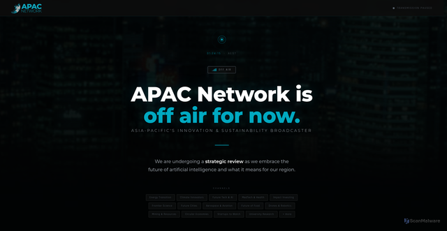 Security scan screenshot of https://apacnetwork.com/