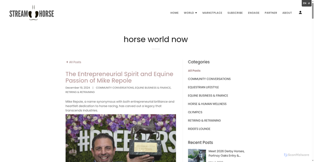 Security scan screenshot of https://streamhorse.tv/stories/f/the-entrepreneurial-spirit-and-equine-passion-of-mike-repole